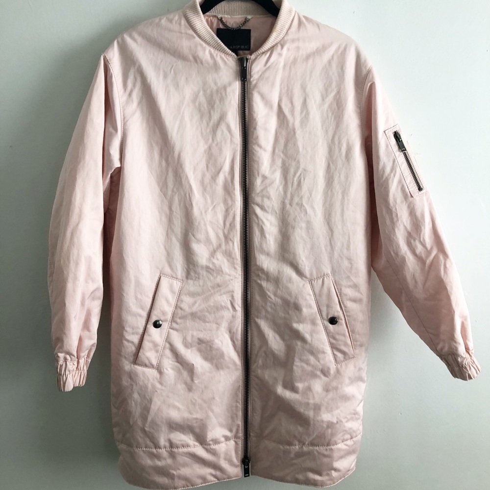 Banana Republic pink bomber jacket